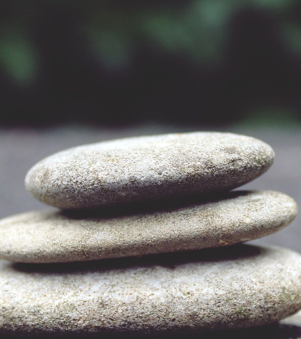 Smooth stones balanced in a stack